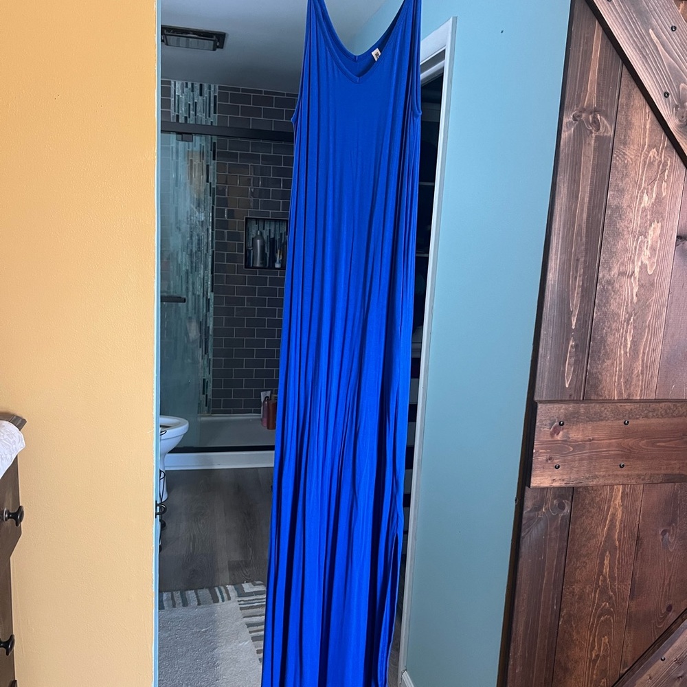 Vibrant Royal Blue Maxi Dress